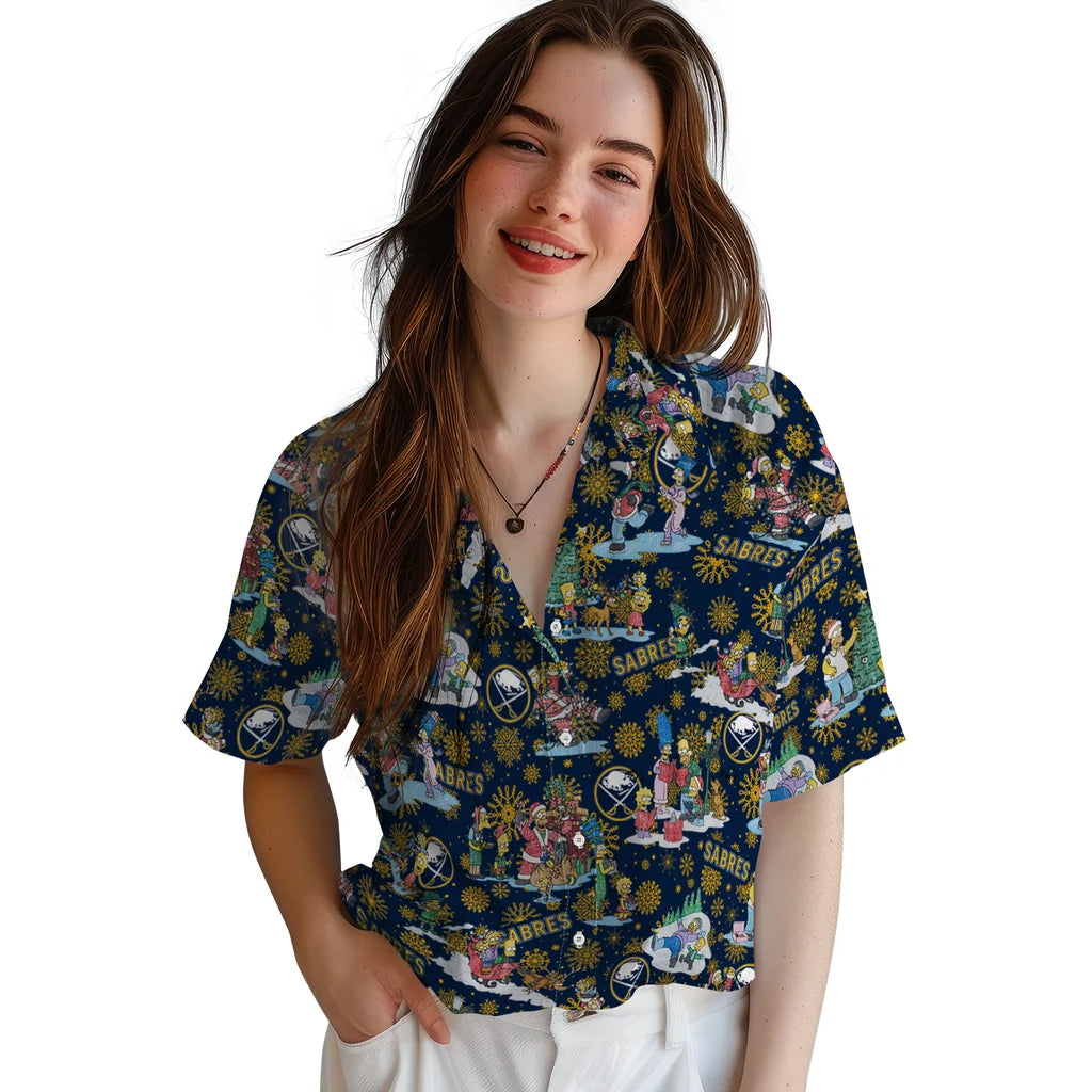Buffalo Sabres Hawaiian Shirt - Simpsons Christmas – Moonbestprint
