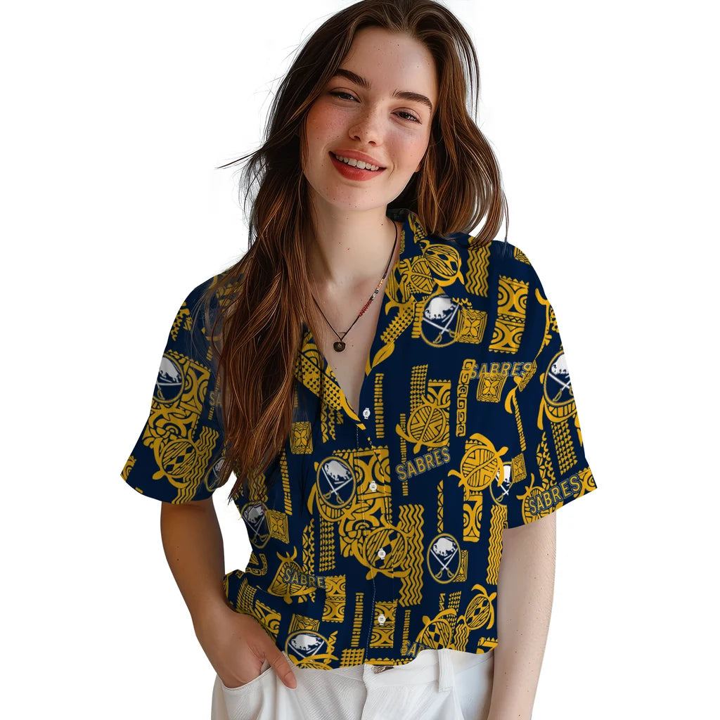 Buffalo Sabres Hawaiian Shirt - Turtle Lines – Moonbestprint