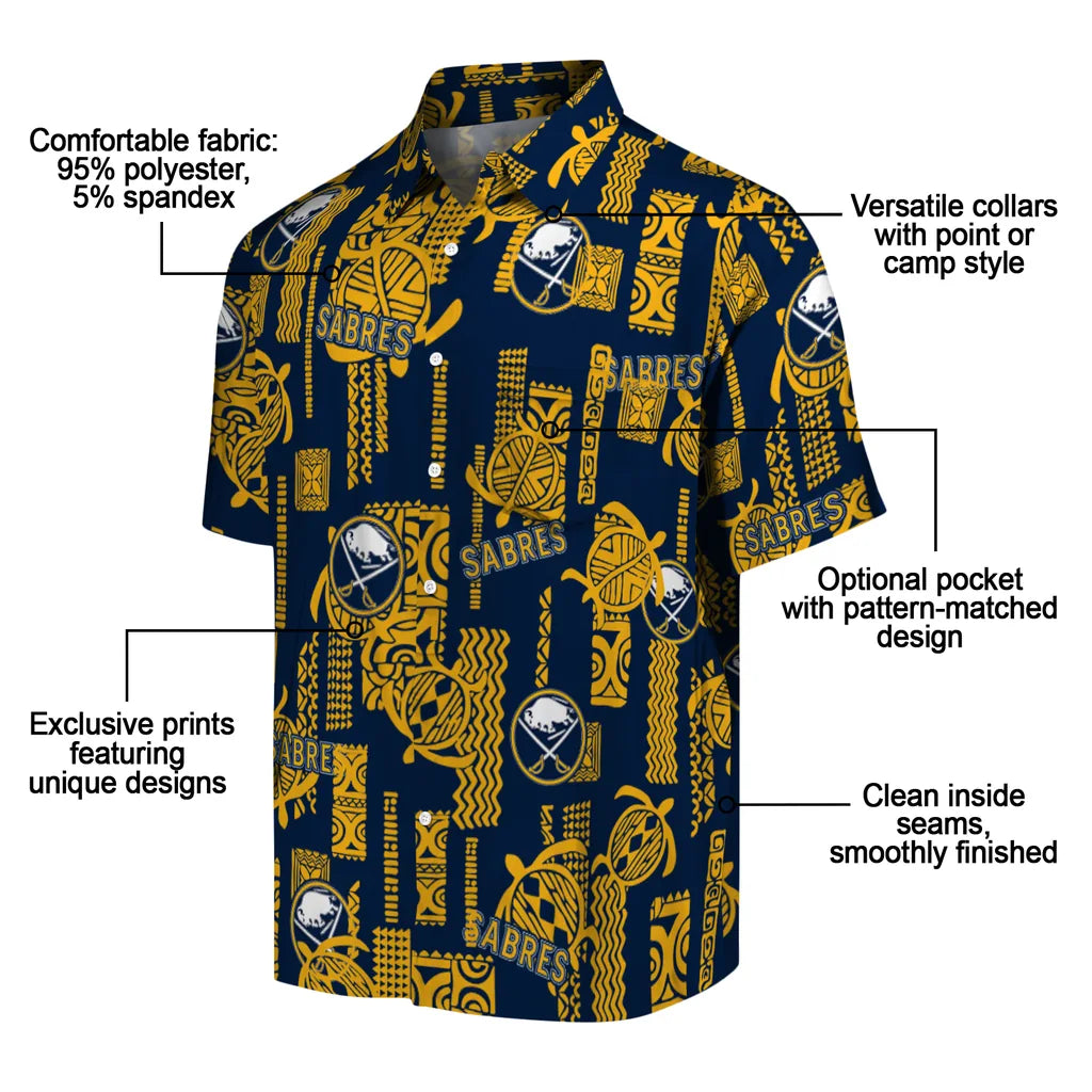 Buffalo Sabres Hawaiian Shirt - Turtle Lines – Moonbestprint