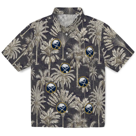 Buffalo Sabres Hawaiian Shirt - Vintage Palm Tree - Moonbestprint