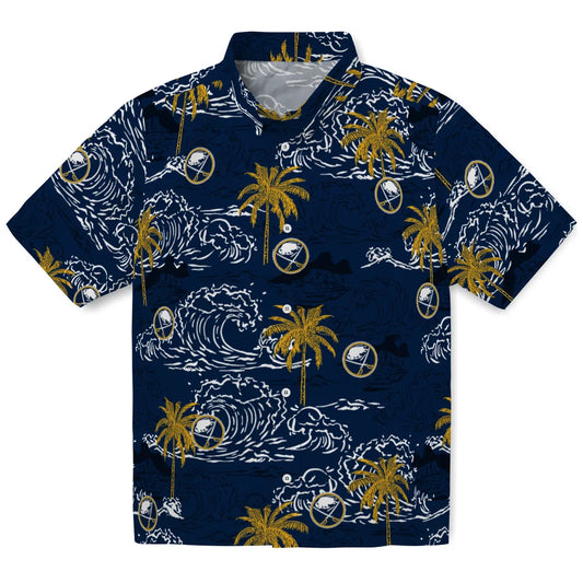 Buffalo Sabres Hawaiian Shirt - Wave Palm - Moonbestprint