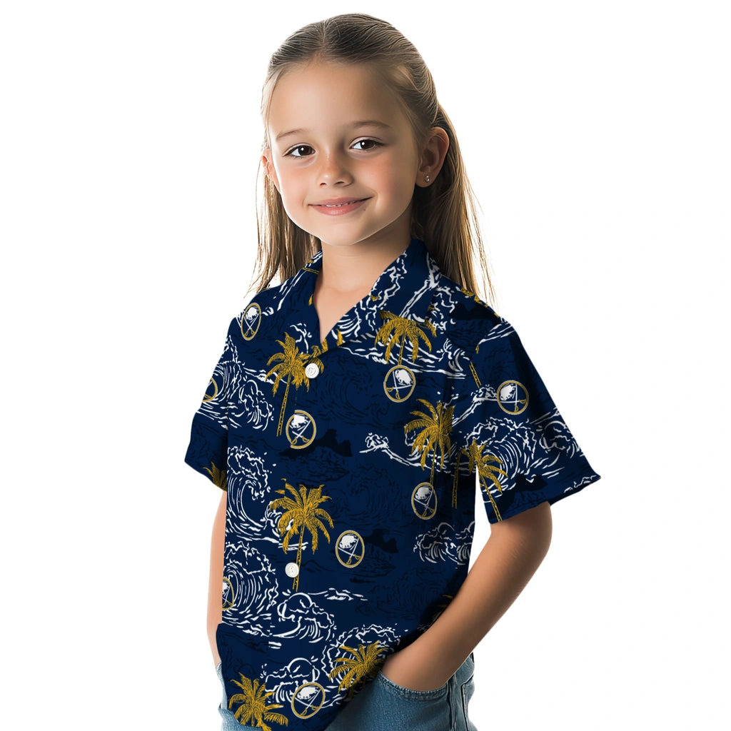 Buffalo Sabres Hawaiian Shirt - Wave Palm – Moonbestprint