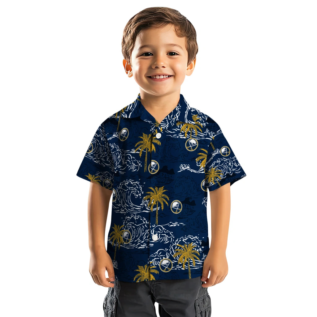 Buffalo Sabres Hawaiian Shirt - Wave Palm – Moonbestprint
