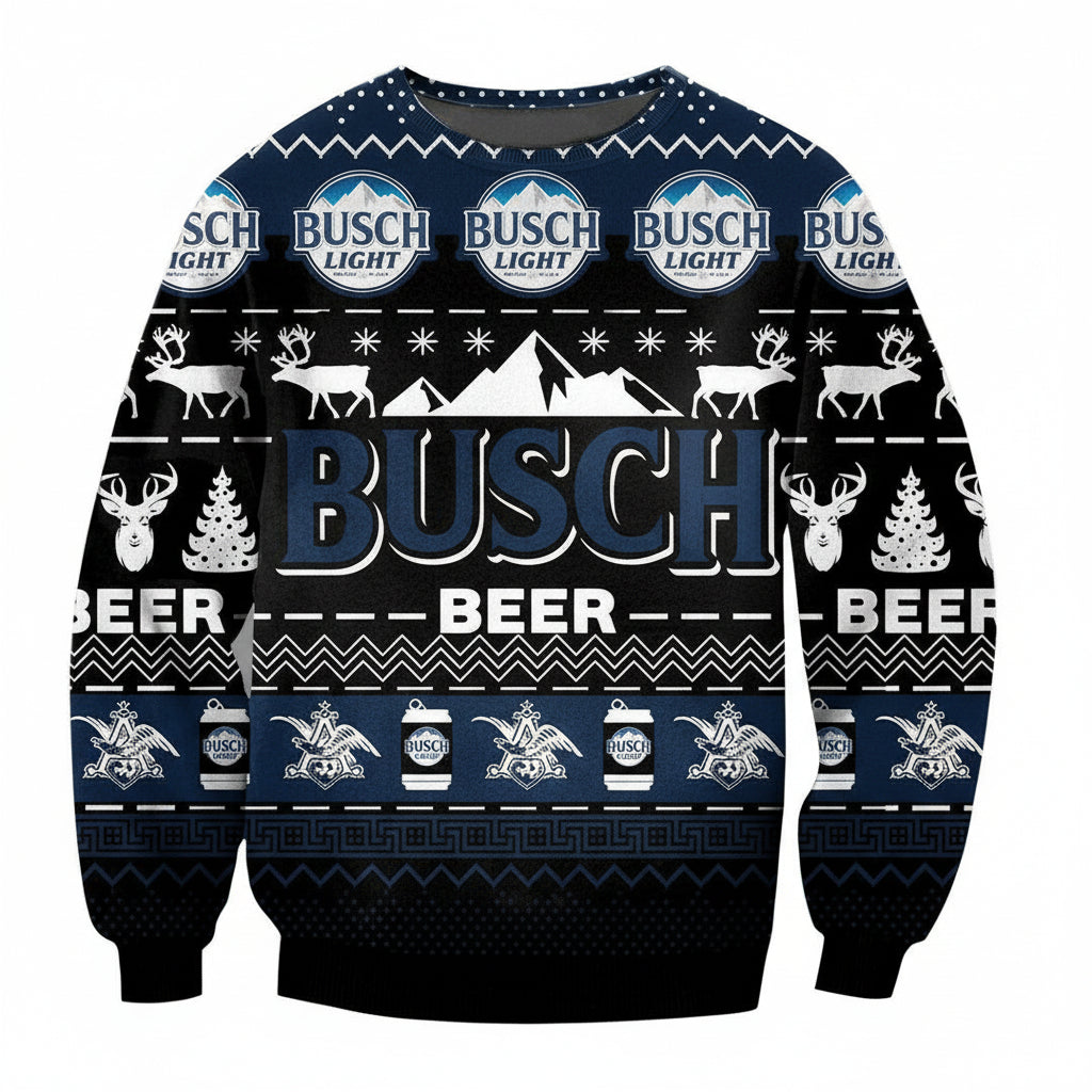 Busch Beer Black Ugly Christmas Sweater 2022 ? Usalast