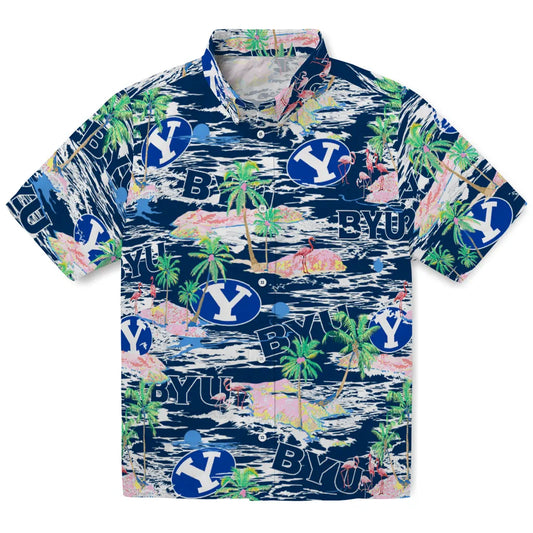 BYU Cougars Flamingo Retreat 2026 Hawaiian Shirt – Moonbestprint