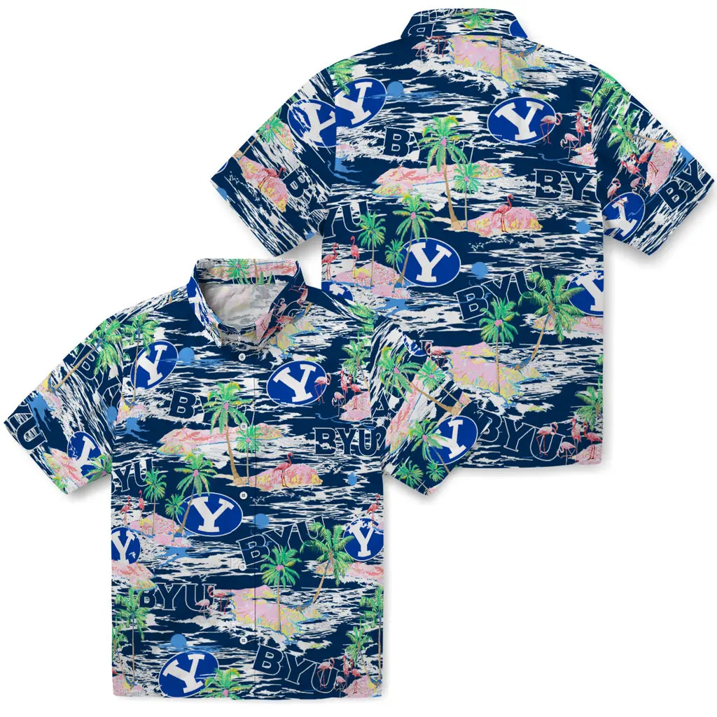 BYU Cougars Flamingo Retreat 2026 Hawaiian Shirt – Moonbestprint