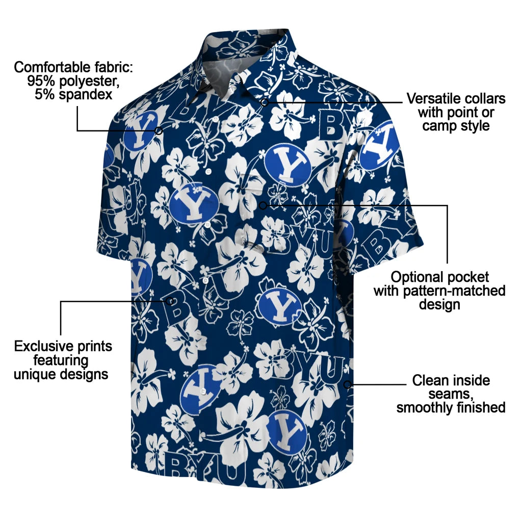 BYU Cougars Hibiscus Bloom Hawaiian Shirt – Moonbestprint