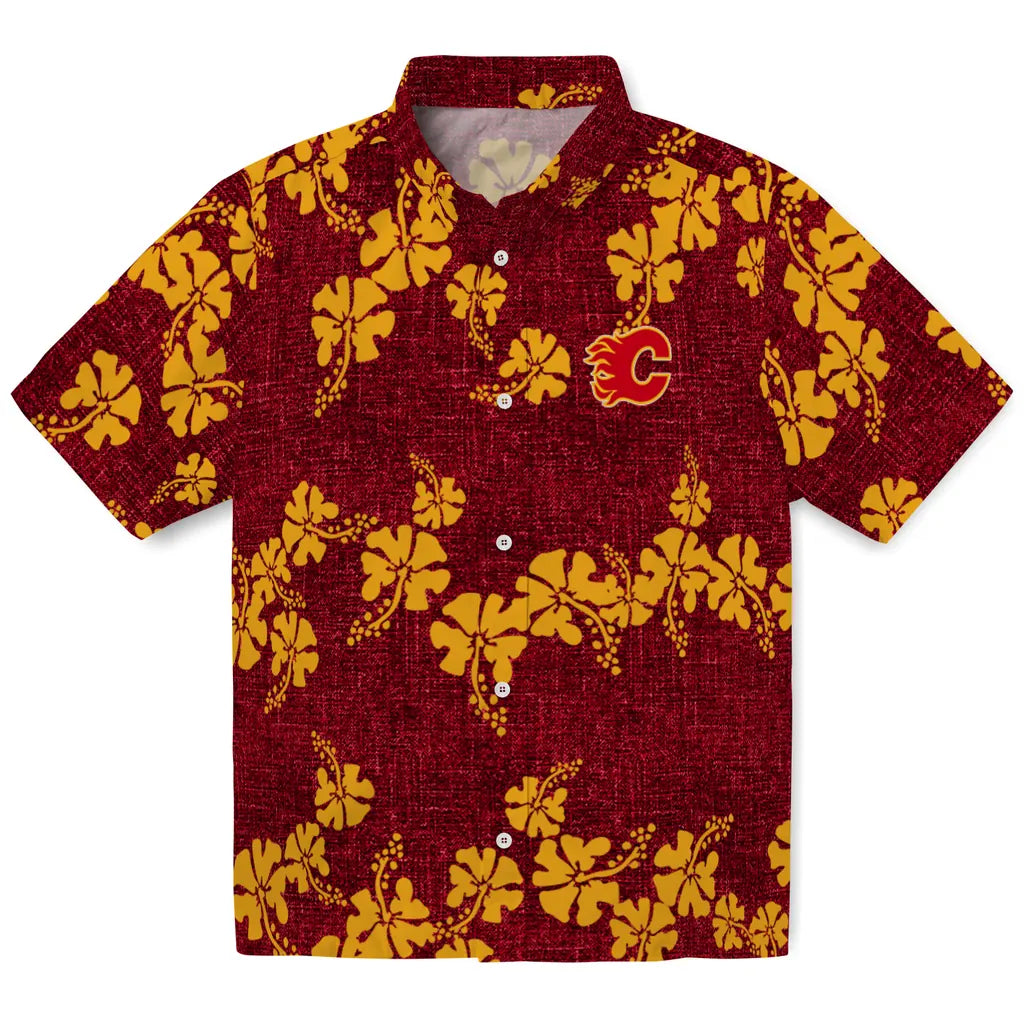 Calgary Flames Hawaiian Shirt - 50th State Flower – Moonbestprint