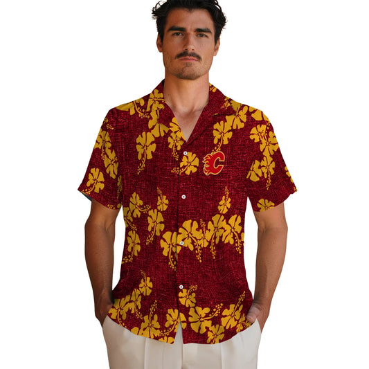 Calgary Flames Hawaiian Shirt - 50th State Flower – Moonbestprint