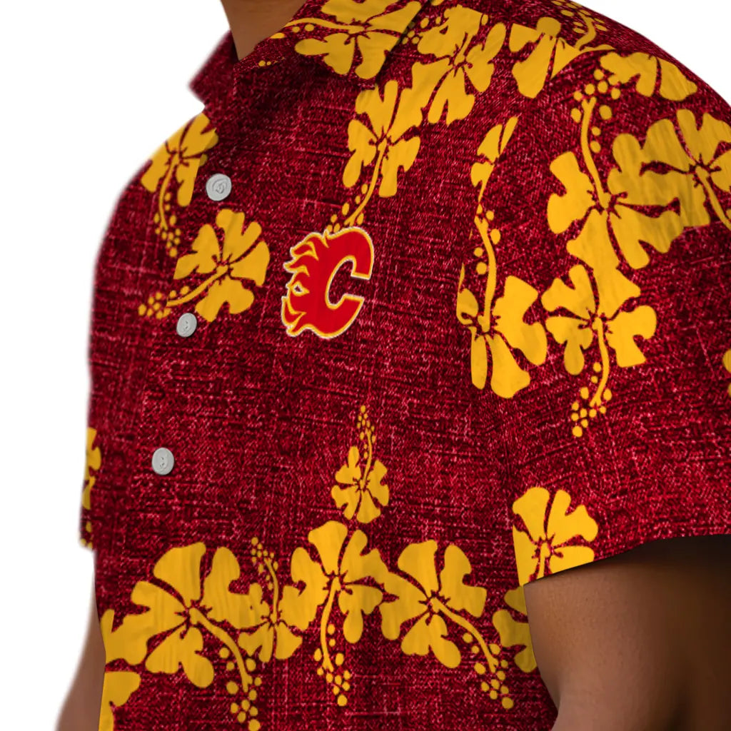 Calgary Flames Hawaiian Shirt - 50th State Flower – Moonbestprint