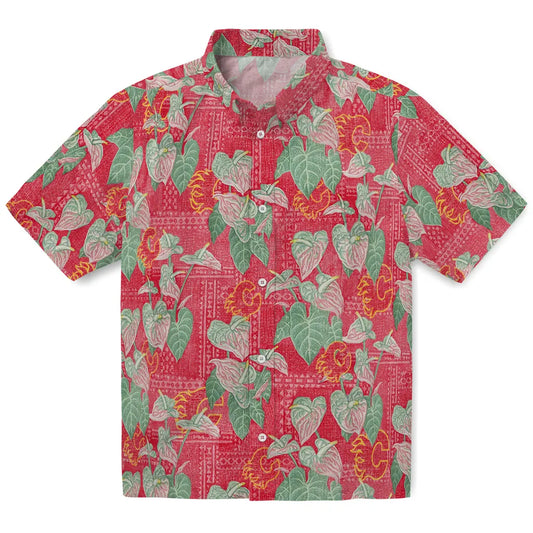 Calgary Flames Hawaiian Shirt - Anthurium Overlay – Moonbestprint