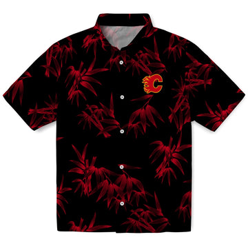Calgary Flames Hawaiian Shirt - Bamboo Branches | Moonbestprint