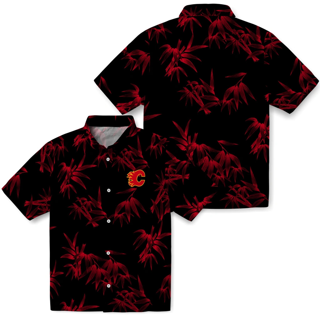 Calgary Flames Hawaiian Shirt - Bamboo Branches | Moonbestprint