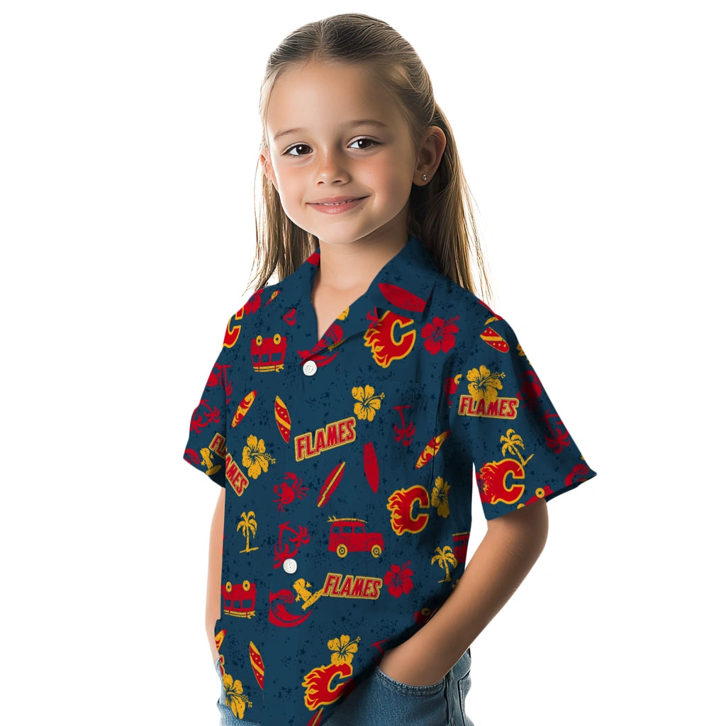 Calgary Flames Hawaiian Shirt - Beach Vibe – Moonbestprint