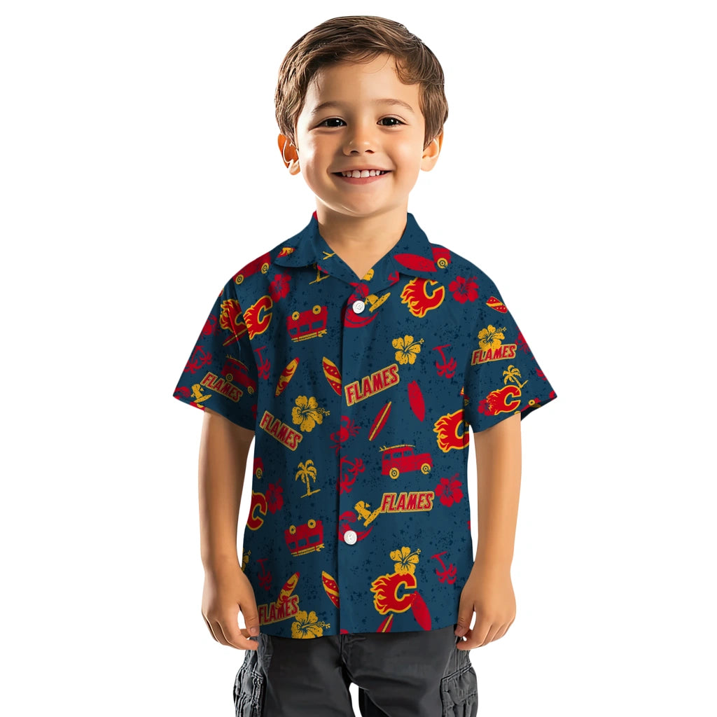 Calgary Flames Hawaiian Shirt - Beach Vibe – Moonbestprint