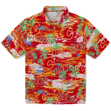 Calgary Flames Flamingo Retreat 2026 Hawaiian Shirt – Moonbestprint