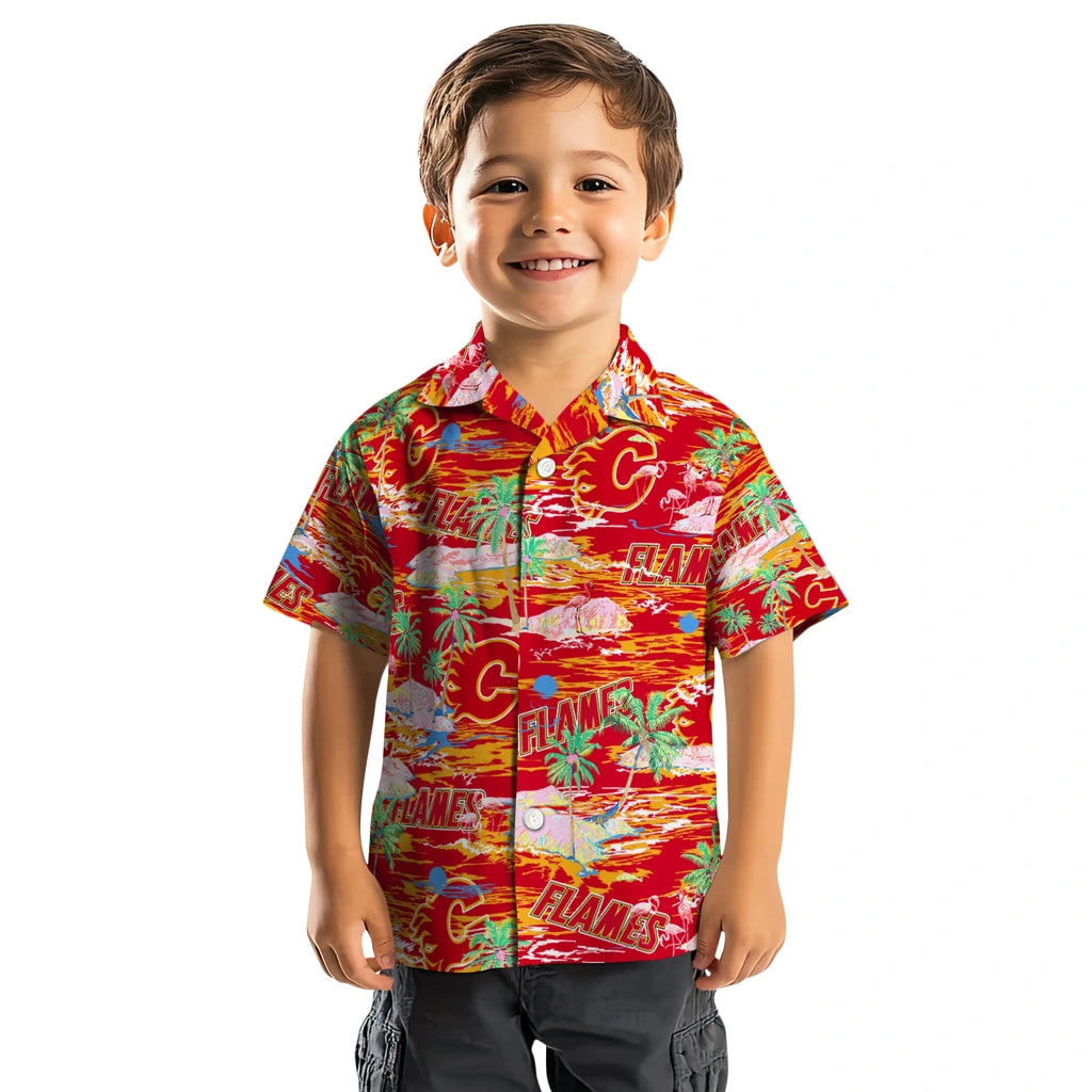 Calgary Flames Flamingo Retreat 2026 Hawaiian Shirt – Moonbestprint