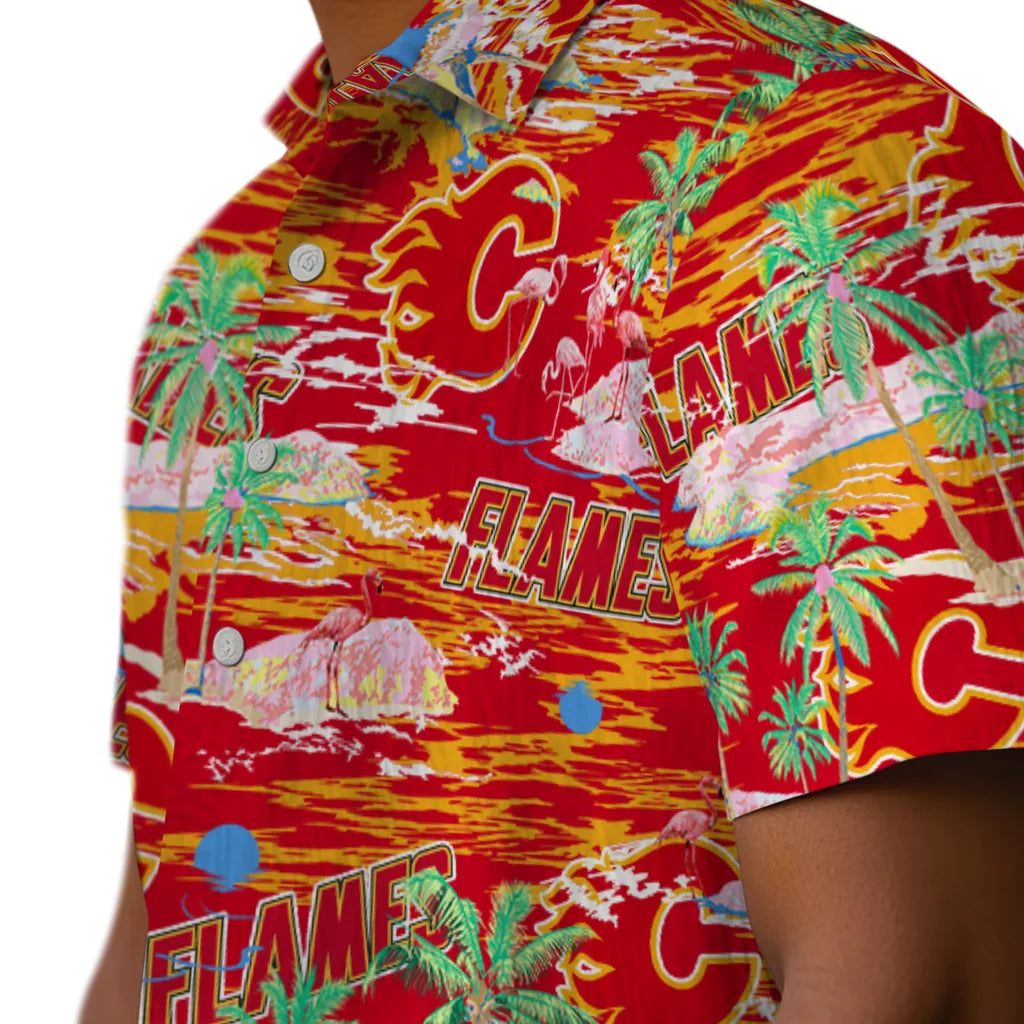 Calgary Flames Flamingo Retreat 2026 Hawaiian Shirt – Moonbestprint
