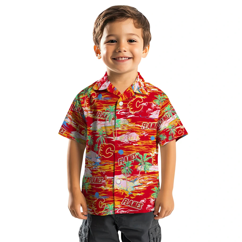 Calgary Flames Hawaiian Shirt - Hawaii Island – Moonbestprint