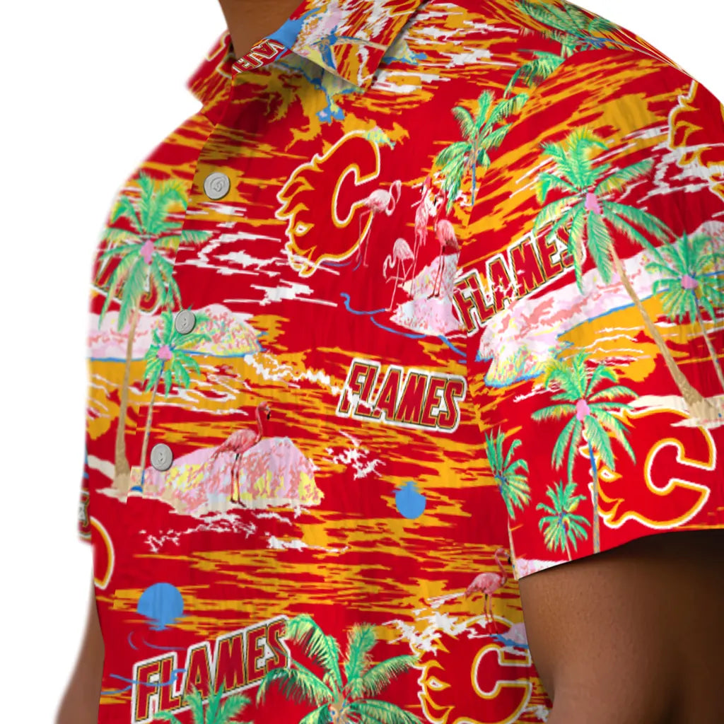 Calgary Flames Hawaiian Shirt - Hawaii Island – Moonbestprint
