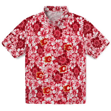 Calgary Flames Hawaiian Shirt - Hibiscus Blooms – Moonbestprint