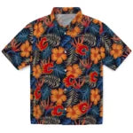 Calgary Flames Hawaiian Shirt - Hibiscus Foliage – Moonbestprint