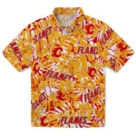 Calgary Flames Hawaiian Shirt - Hibiscus Overlay – Moonbestprint