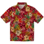 Calgary Flames Hawaiian Shirt - Hibiscus Tiki Jungle – Moonbestprint