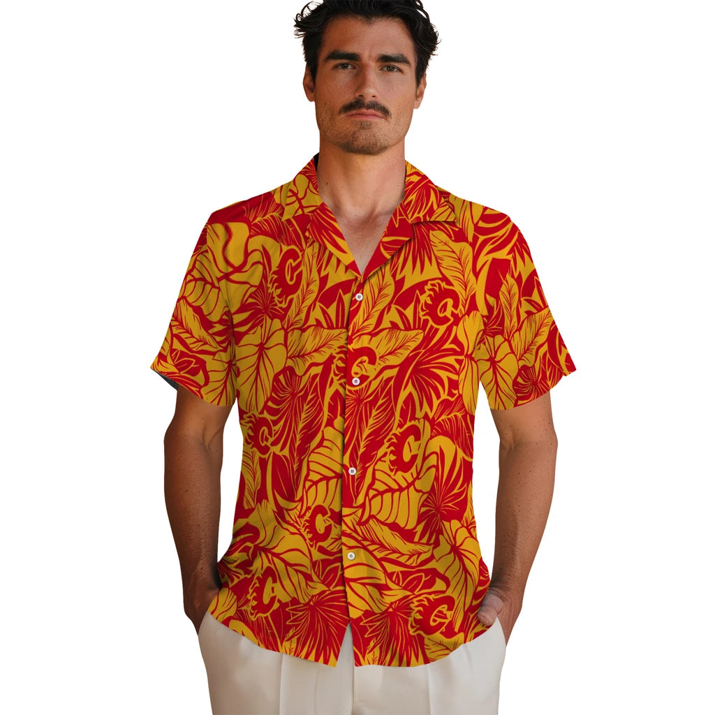 Calgary Flames Hawaiian Shirt - Monstera Layer – Moonbestprint