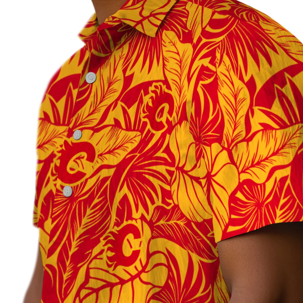 Calgary Flames Hawaiian Shirt - Monstera Layer – Moonbestprint
