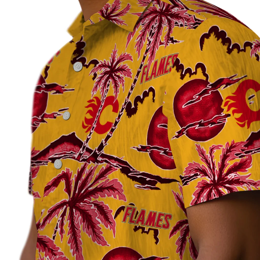 Calgary Flames Hawaiian Shirt - Palm Sunset – Moonbestprint