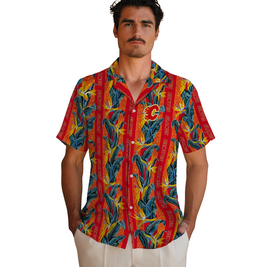 Calgary Flames Hawaiian Shirt - Paradise Vinesa - Moonbestprint