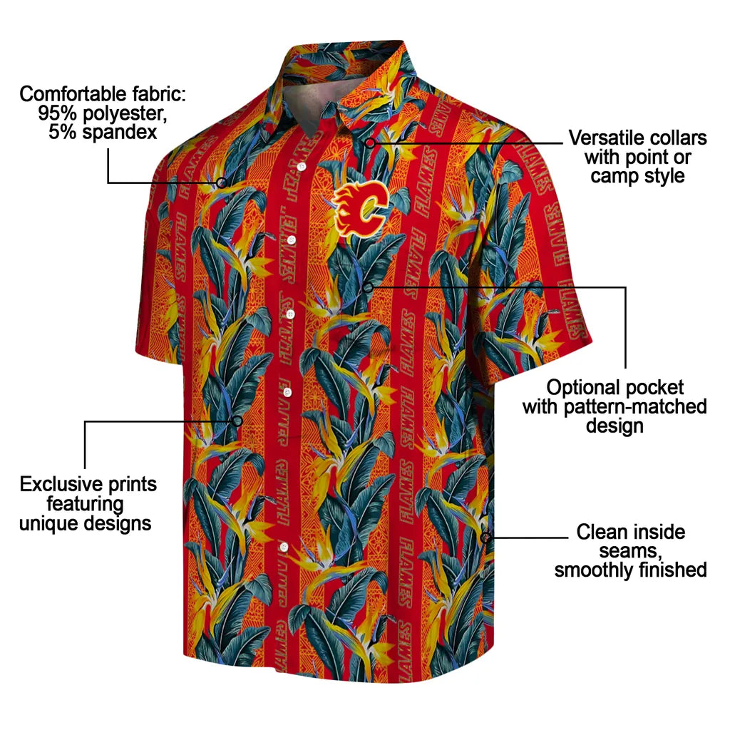 Calgary Flames Hawaiian Shirt - Paradise Vinesa – Moonbestprint