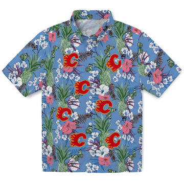 Calgary Flames Hawaiian Shirt - Pineapple Bouquet – Moonbestprint
