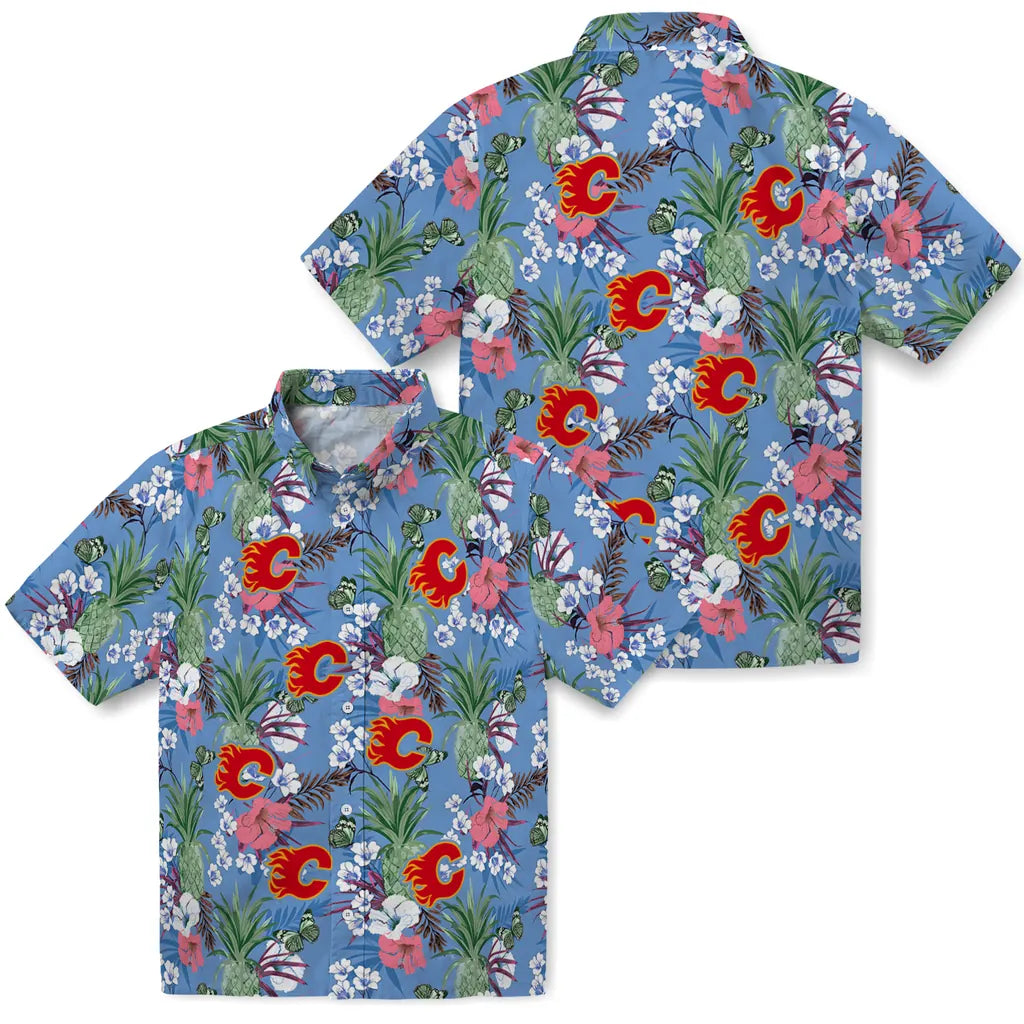 Calgary Flames Hawaiian Shirt - Pineapple Bouquet – Moonbestprint