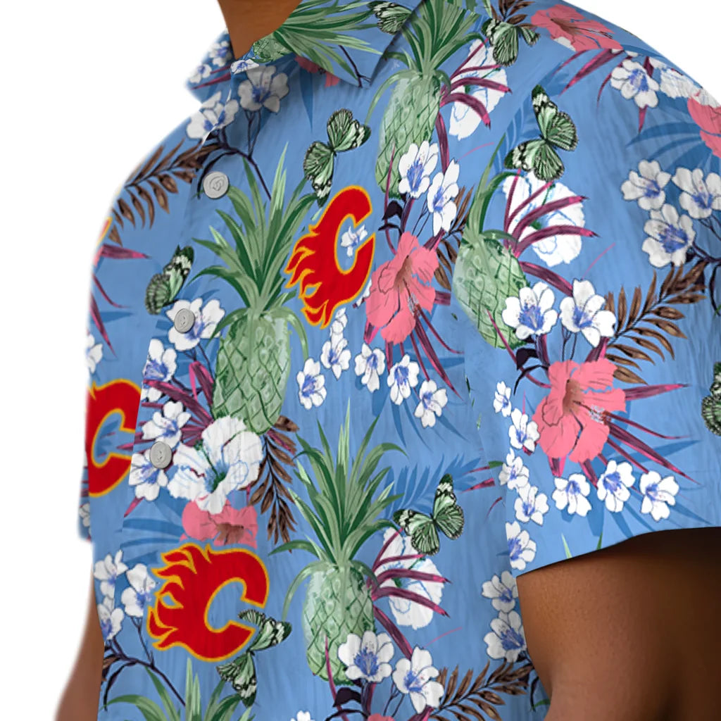 Calgary Flames Hawaiian Shirt - Pineapple Bouquet – Moonbestprint