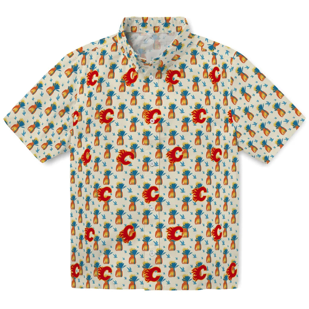Calgary Flames Hawaiian Shirt - Pineapple Delight – Moonbestprint