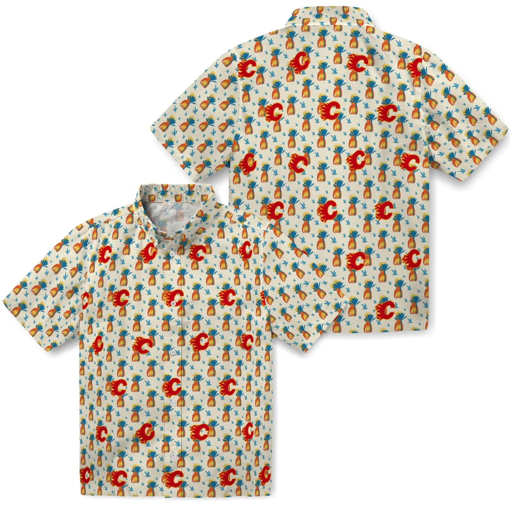 Calgary Flames Hawaiian Shirt - Pineapple Delight – Moonbestprint