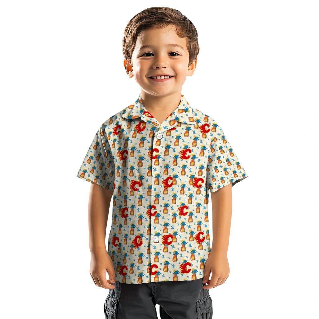 Calgary Flames Hawaiian Shirt - Pineapple Delight – Moonbestprint