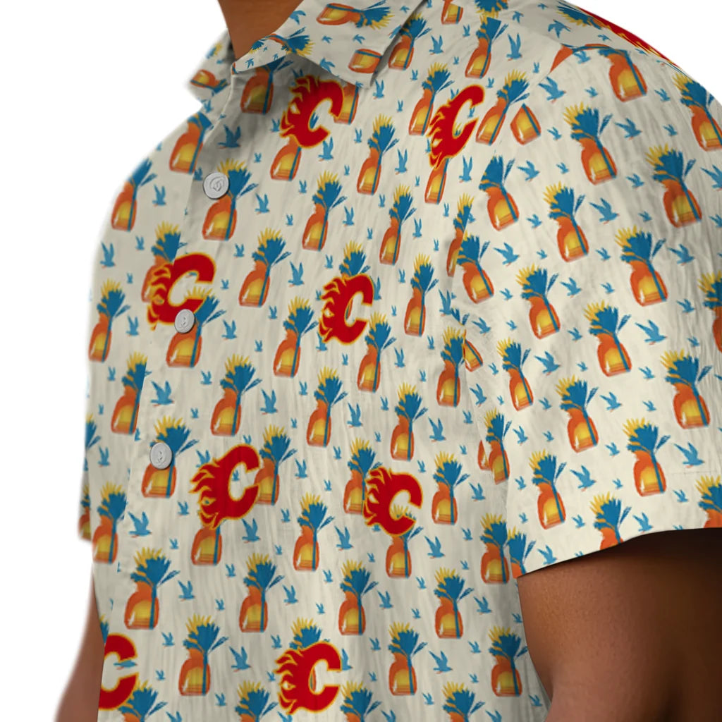Calgary Flames Hawaiian Shirt - Pineapple Delight – Moonbestprint