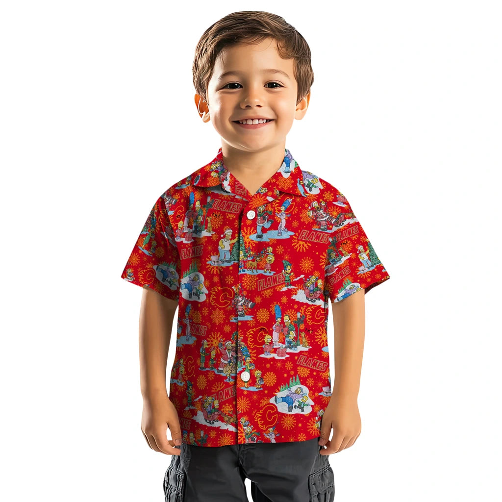 Calgary Flames Hawaiian Shirt - Simpsons Christmas – Moonbestprint