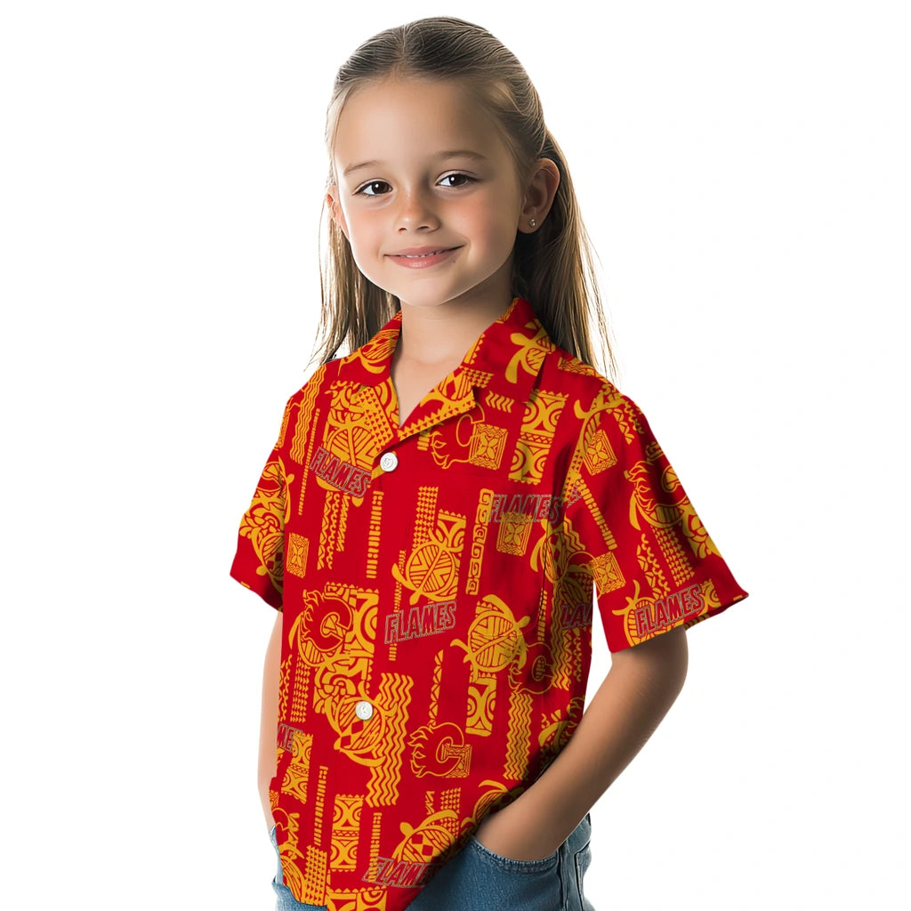 Calgary Flames Hawaiian Shirt - Turtle Lines – Moonbestprint