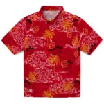 Calgary Flames Hawaiian Shirt - Wave Palm – Moonbestprint