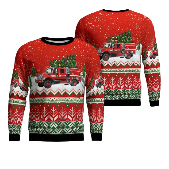 California Department of Forestry and Fire Protection Type 3 Wildland Contract Christmas Sweater 3D ? SF21 ? Usalast