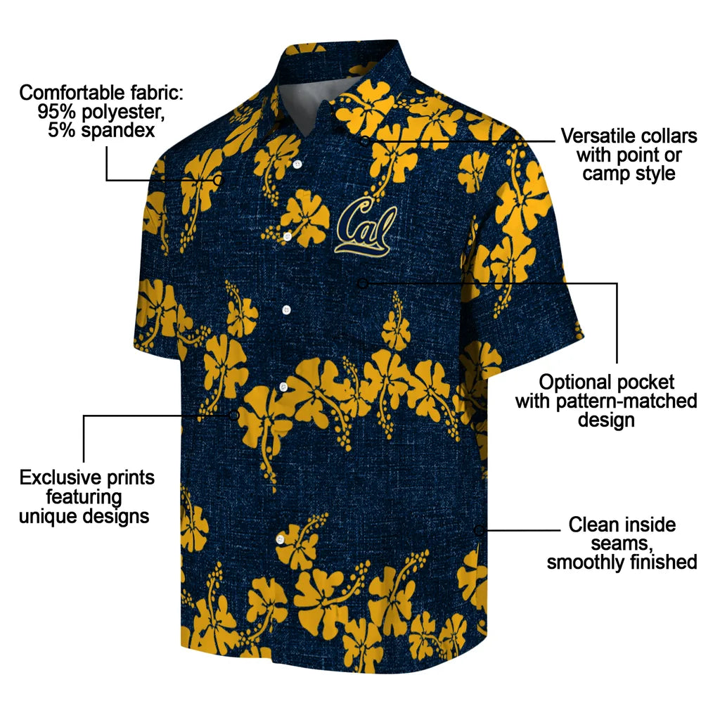 California Golden Bears Hawaiian Shirt - 50th State Flower | Moonbestprint