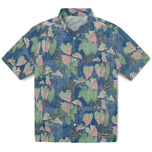 California Golden Bears Hawaiian Shirt - Anthurium Overlay | Moonbestprint