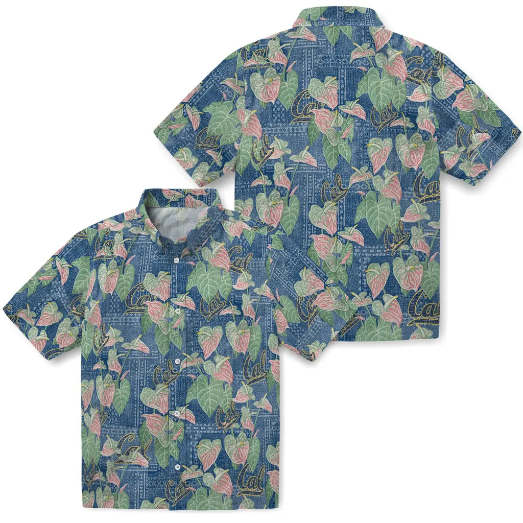 California Golden Bears Hawaiian Shirt - Anthurium Overlay | Moonbestprint