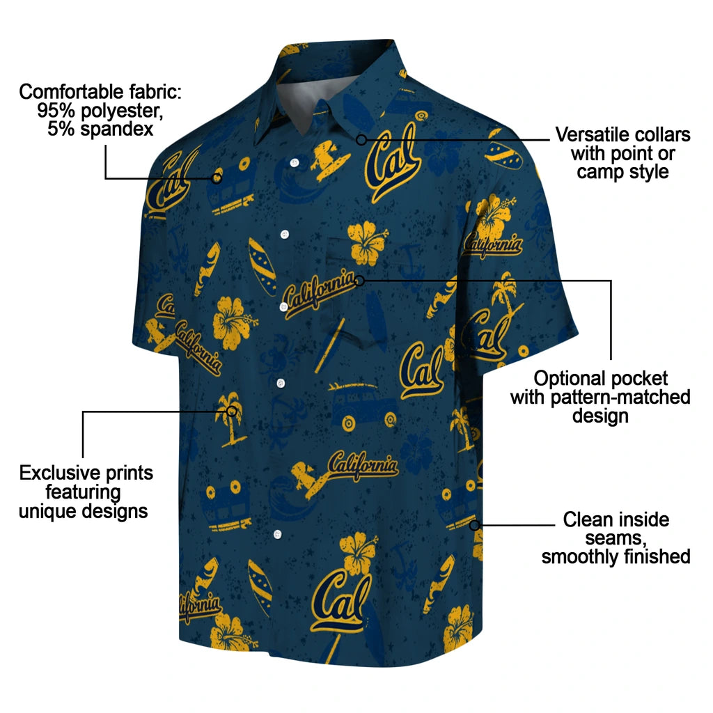 California Golden Bears Hawaiian Shirt - Beach Vibe | Moonbestprint