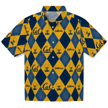 California Golden Bears Hawaiian Shirt - Golfing Plaid | Moonbestprint