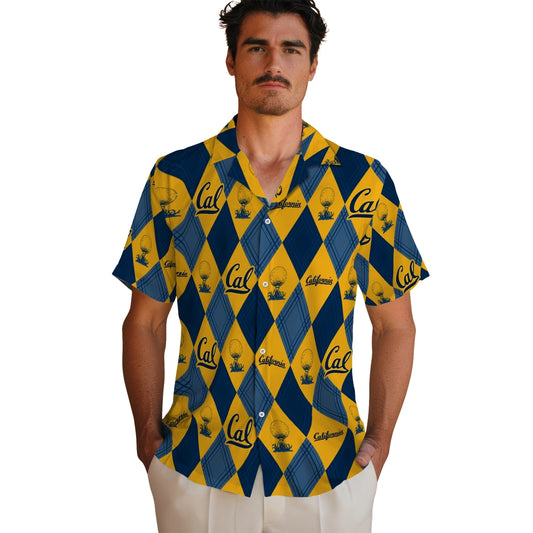 California Golden Bears Hawaiian Shirt - Golfing Plaid | Moonbestprint